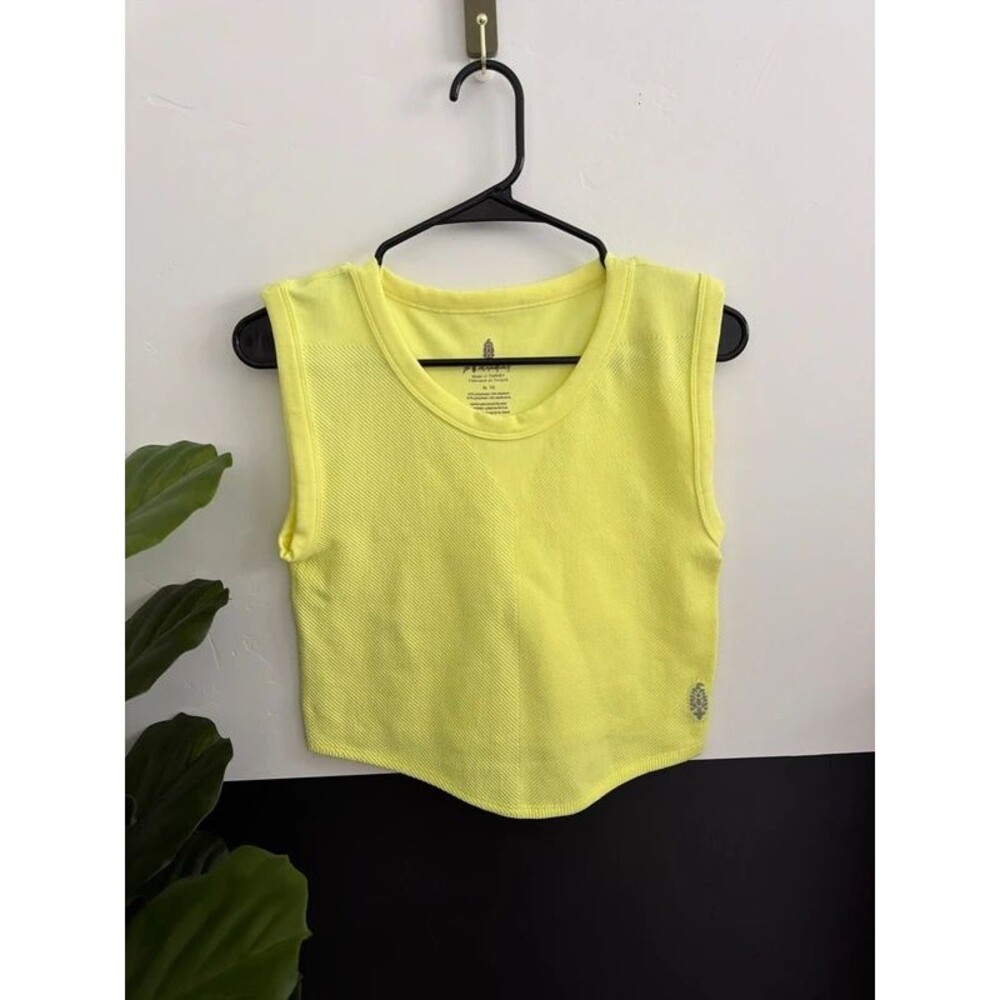 FP Movement Free Throw Muscle Tank Women's XL Ribbed Workout Crop Top